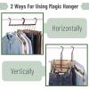 imageMr Pen Space Saving Hangers for Clothes 8 Pack Boho Colors Space Saver Hangers Shirt Hangers Space Saving Clothes Hanger Organizer Hanger Space Saver Multi Hanger Magic HangersC Mahogany