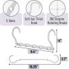 imageMr Pen Space Saving Hangers for Clothes 8 Pack Boho Colors Space Saver Hangers Shirt Hangers Space Saving Clothes Hanger Organizer Hanger Space Saver Multi Hanger Magic HangersB White