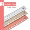 imageMr Pen Steel Rulers 3 pcs 15cm Silver Gold Rose Gold Centimeter Ruler Metric Metal Ruler Set mm Ruler Metal Rulers Small Metal Ruler Metal Straight Edge Steel Ruler Standard Ruler