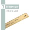 imageMr Pen Stylish Metal Ruler 12quot Copper Imperial ampamp Metric Measurements Metric Metal Ruler Set mm Ruler Metal Rulers Small Metal Ruler Metal Straight Edge Centimeter Ruler 12 Inch