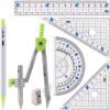 imageMr Pen Geometry Set 7 pcs Compass for Geometry Compass Math Geometry Kit with Storage Box Math Compass Geometry Set for School Protractor and Compass Set Drawing Tools Ruler Set