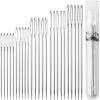imageMr Pen Hand Sewing Needles  50pcs 235quot Large Eye Embroidery NeedlesSilver in Plastic Storage Tube