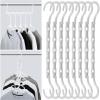 imageMr Pen Space Saving Hangers for Clothes 8 Pack Boho Colors Space Saver Hangers Shirt Hangers Space Saving Clothes Hanger Organizer Hanger Space Saver Multi Hanger Magic HangersB White