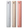 imageMr Pen Steel Rulers 3 pcs 15cm Silver Gold Rose Gold Centimeter Ruler Metric Metal Ruler Set mm Ruler Metal Rulers Small Metal Ruler Metal Straight Edge Steel Ruler Standard Ruler