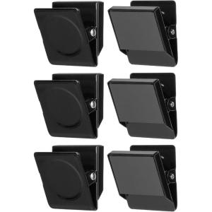 imageMr Pen Magnetic Clips 8 Pack Silver 12 Inch Metal Clips Refrigerator MagnetsBlack