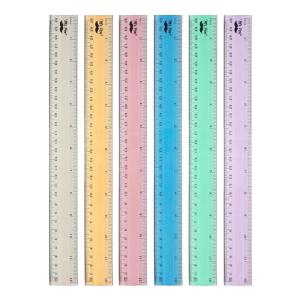 imageMr Pen Plastic Rulers 12 Inch 6 Pack Morandi Colors Metric ampamp Imperial Clear Ruler SetMorandi