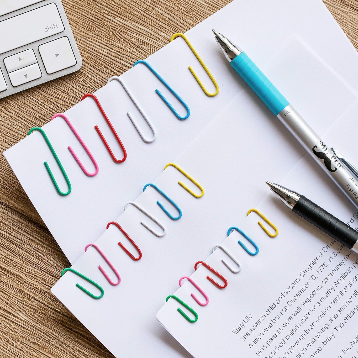 imageMr Pen 13 Inch Paper Clips 450 Pack  Small Cute Colored Mini ColorfulAssorted