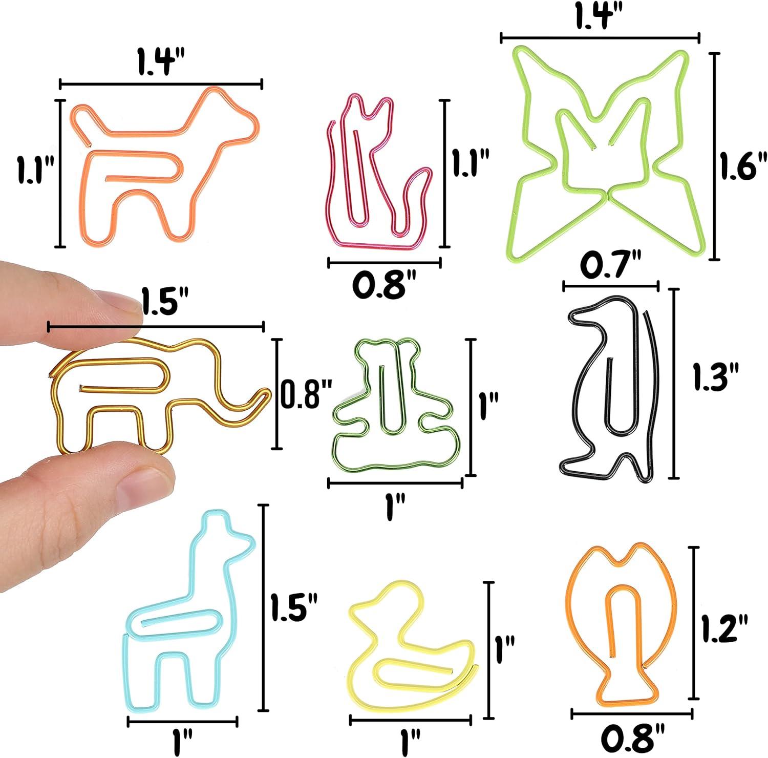 imageMr Pen Animal Shaped Paper Clips  30 pcs Assorted Colors Cute ampamp Fun for KidsAnimals