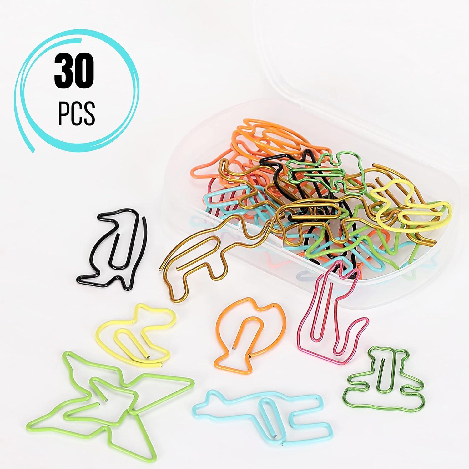 imageMr Pen Animal Shaped Paper Clips  30 pcs Assorted Colors Cute ampamp Fun for KidsAnimals