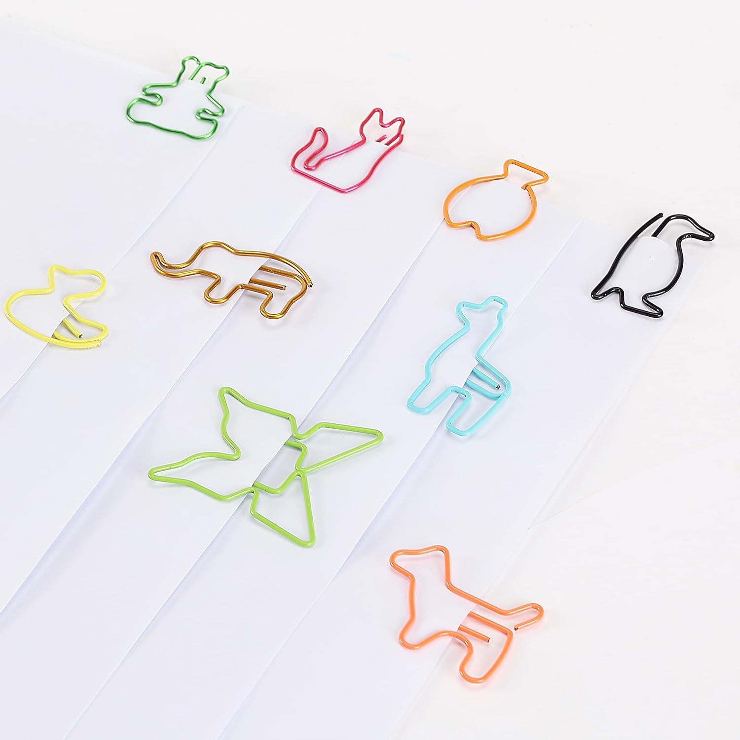 imageMr Pen Animal Shaped Paper Clips  30 pcs Assorted Colors Cute ampamp Fun for KidsAnimals