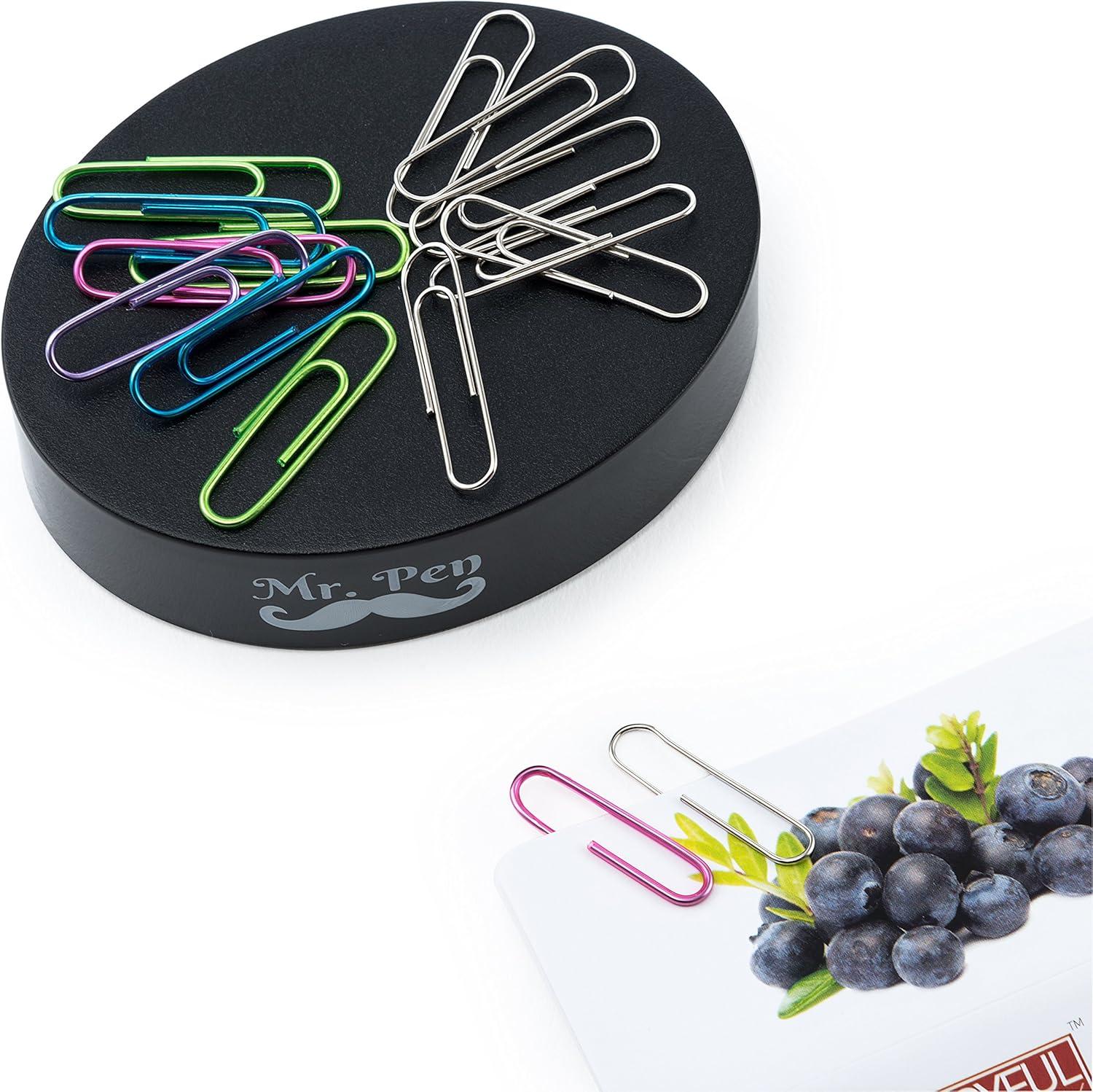 imageMr Pen Magnetic Desk Toy with Colored and Silver Paper Clips 100 Pieces Desk Toys Desk Decor Desk Accessories Paperweight Cute Office Supplies Paper Clips Holder Paper Clip Dispenser