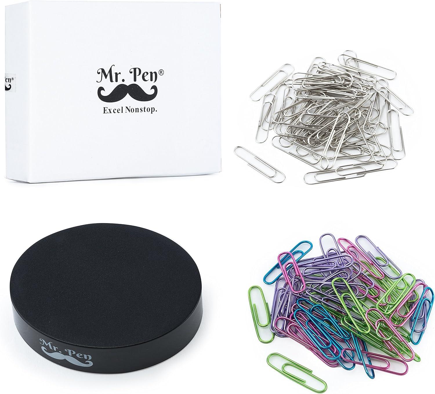 imageMr Pen Magnetic Desk Toy with Colored and Silver Paper Clips 100 Pieces Desk Toys Desk Decor Desk Accessories Paperweight Cute Office Supplies Paper Clips Holder Paper Clip Dispenser