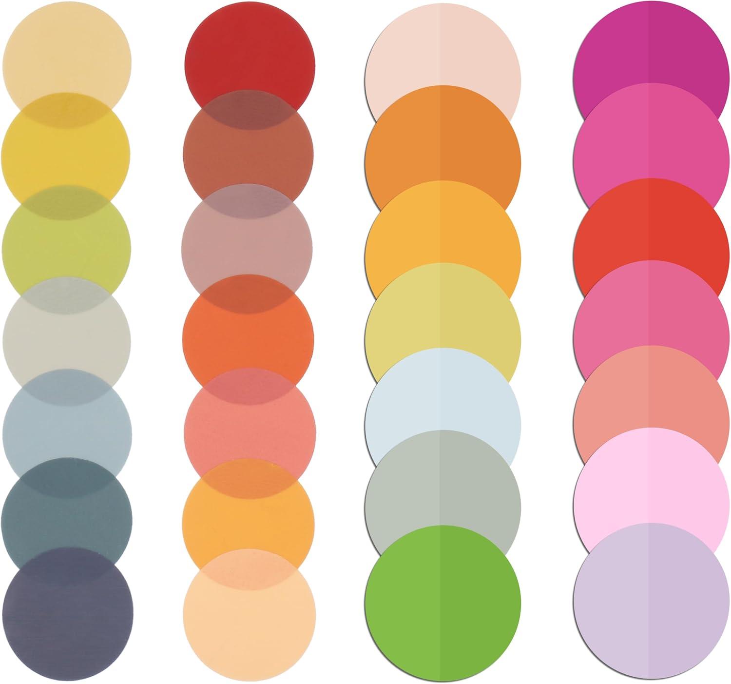 Mr. Pen- Transparent Sticky Notes, 560 Pcs, Assorted Colors, Round ...