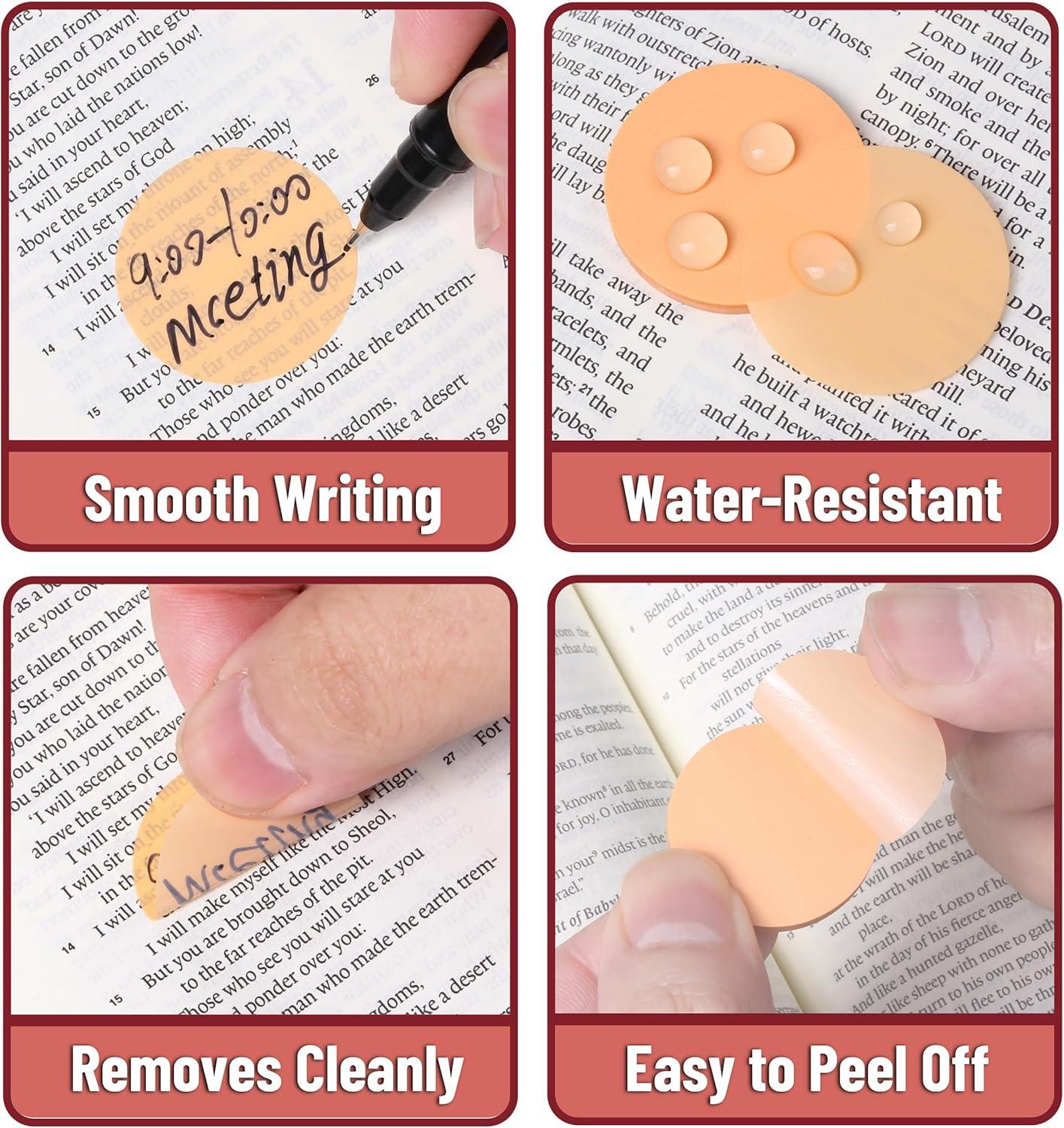 Mr. Pen- Transparent Sticky Notes, 560 Pcs, Assorted Colors, Round ...