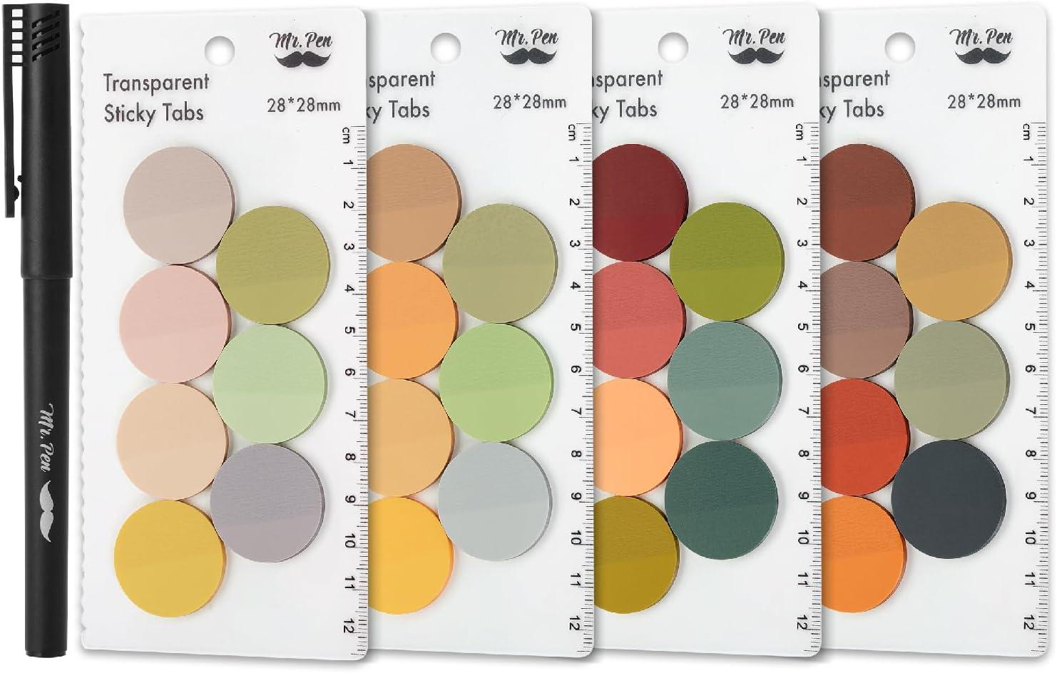 Mr. Pen- Transparent Sticky Notes, 560 Pcs, Assorted Colors, Round ...