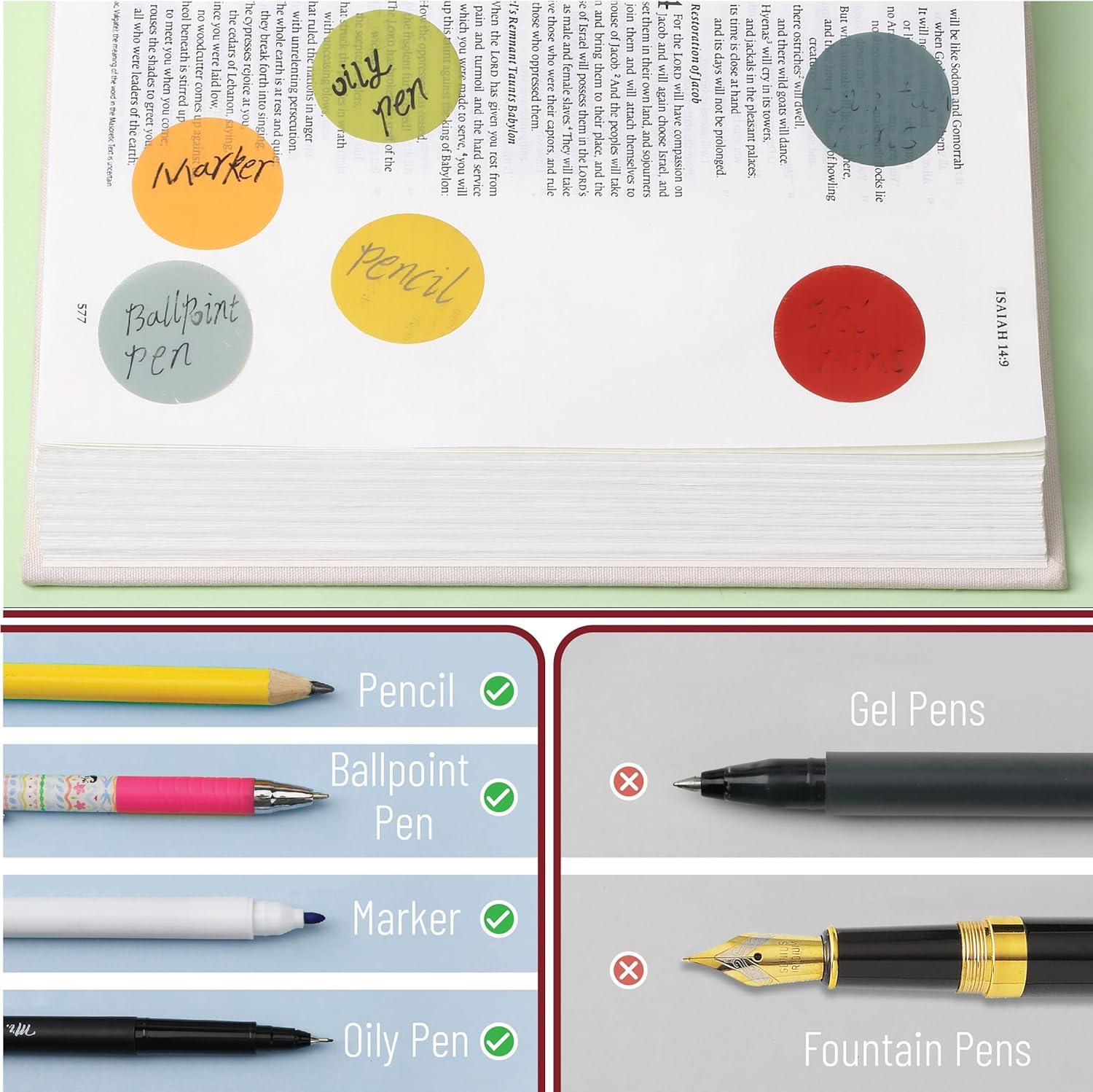 Mr. Pen- Transparent Sticky Notes, 560 Pcs, Assorted Colors, Round ...