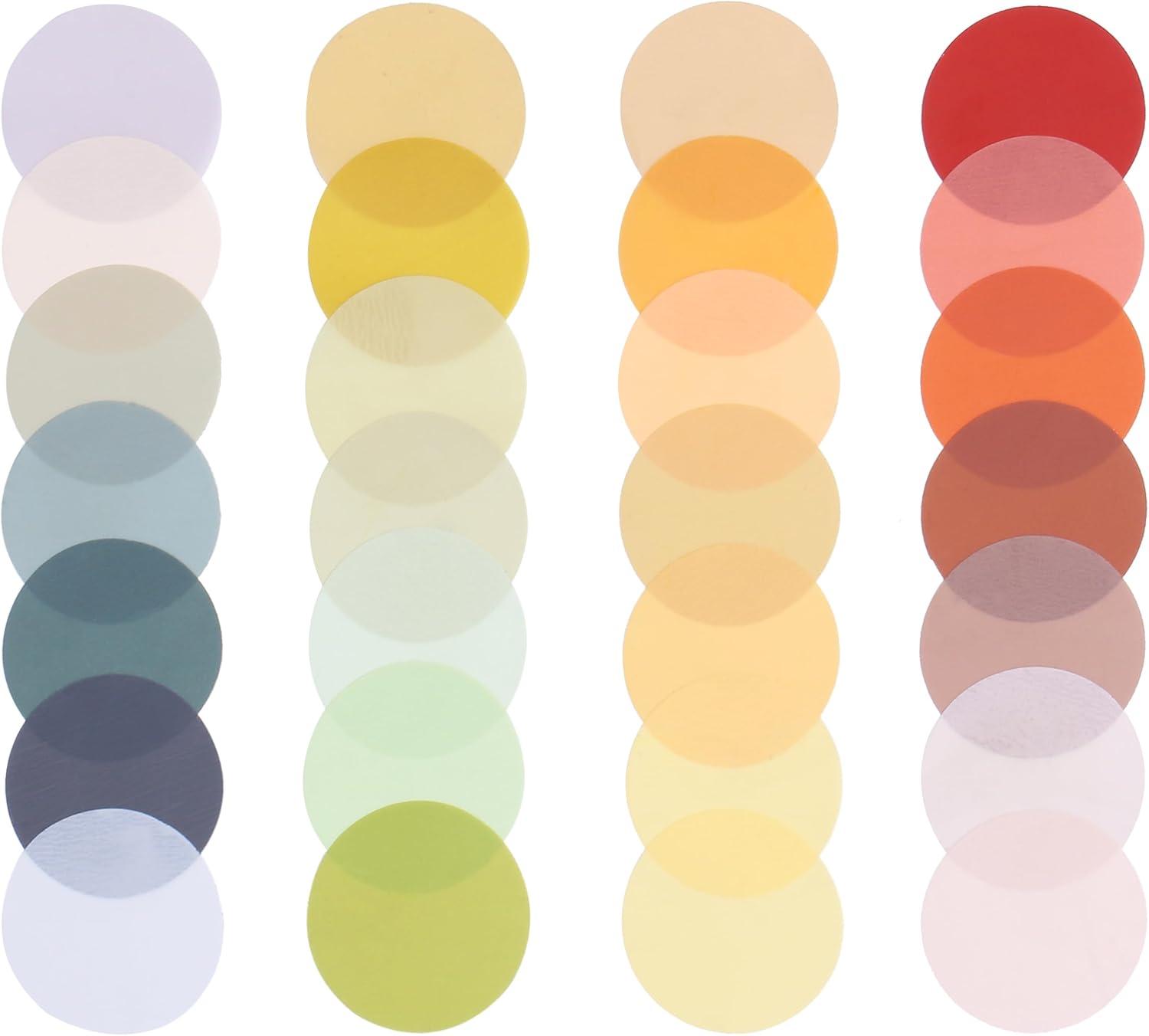 Mr. Pen- Transparent Sticky Notes, 560 Pcs, Assorted Colors, Round ...