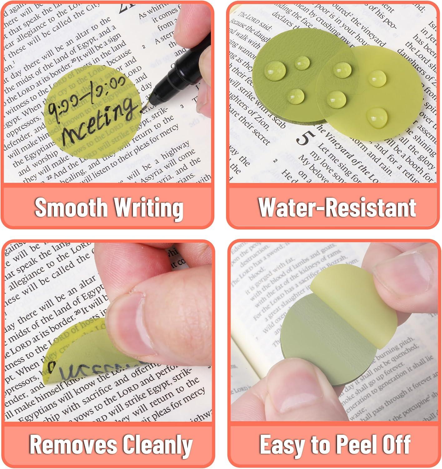 Mr. Pen- Transparent Sticky Notes, 560 Pcs, Assorted Colors, Round ...