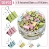 imageMr Pen Binder Clips Assortment 120 Pieces Various Sizes Colorful Office Supplies