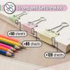 imageMr Pen Cute Binder Clips 80Pcs Assorted Colors and Sizes Medium and Small Office Supplies Cute Paper Clips