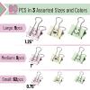 imageMr Pen Cute Binder Clips 80Pcs Assorted Colors and Sizes Medium and Small Office Supplies Cute Paper Clips
