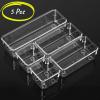 imageMr Pen Drawer Organizers Set 5 pcs Clear Plastic Makeup Drawer Organizer containers for Organizing Desk Vanity Organizer Bathroom Drawer Organizers