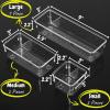imageMr Pen Drawer Organizers Set 5 pcs Clear Plastic Makeup Drawer Organizer containers for Organizing Desk Vanity Organizer Bathroom Drawer Organizers