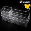 imageMr Pen Drawer Organizers Set 5 pcs Clear Plastic Makeup Drawer Organizer containers for Organizing Desk Vanity Organizer Bathroom Drawer Organizers