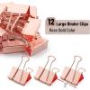 imageMr Pen Large Binder Clips 2 Inch 12 Pack Rose Gold 2 inch Binder Clips Large Large Binder Clips Jumbo Office Clips Paper Clamps Paper Binder Clips for Paper Binder Paper ClipsB Rose Gold