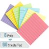 imageMr Pen Lined Sticky Notes 3x4 6 Pads Pastel Colors