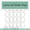 imageMr Pen Loose Leaf Binder Ring 30 Pack 2 Inches Silver Binder Rings Book Rings Metal Rings for Index Cards Rings for Flash Cards Index Card Rings Paper Rings Small Binder Ring Book RingSilver
