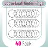 imageMr Pen Loose Leaf Binder Ring 40 Pack Binder Rings 1 Inch Binder Rings Book Rings Metal Rings for Index Cards Rings for Flash Cards Index Card Rings Paper Rings Small Binder Ring Book RingSilver
