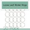imageMr Pen Loose Leaf Binder Ring 40 Pack Binder Rings 1 Inch Binder Rings Book Rings Metal Rings for Index Cards Rings for Flash Cards Index Card Rings Paper Rings Small Binder Ring Book RingSilver