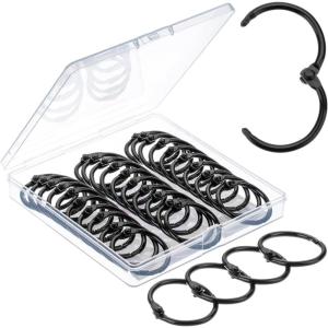 imageMr Pen Loose Leaf Binder Ring 30 Pack 2 Inches Silver Binder Rings Book Rings Metal Rings for Index Cards Rings for Flash Cards Index Card Rings Paper Rings Small Binder Ring Book RingBlack