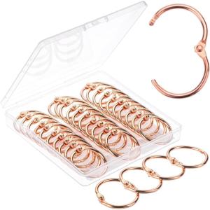 imageMr Pen Loose Leaf Binder Ring 40 Pack Binder Rings 1 Inch Binder Rings Book Rings Metal Rings for Index Cards Rings for Flash Cards Index Card Rings Paper Rings Small Binder Ring Book RingRose Gold