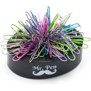 imageMr Pen Magnetic Desk Toy with Colored and Silver Paper Clips 100 Pieces Desk Toys Desk Decor Desk Accessories Paperweight Cute Office Supplies Paper Clips Holder Paper Clip Dispenser