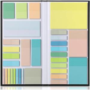 imageMr Pen Transparent Sticky Note Set 1650 Sheets Pastel Colors Tabs Dividers Translucent Planner Notes