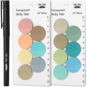 imageMr Pen Transparent Sticky Notes 560 Pcs Assorted Colors Round Translucent Sticky NotesBeach Joy