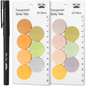 imageMr Pen Transparent Sticky Notes 560 Pcs Assorted Colors Round Translucent Sticky NotesBoho