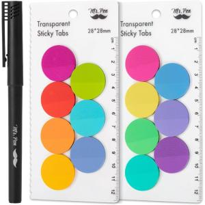 imageMr Pen Transparent Sticky Notes 560 Pcs Assorted Colors Round Translucent Sticky NotesCandy