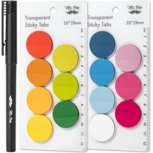 imageMr Pen Transparent Sticky Notes 560 Pcs Assorted Colors Round Translucent Sticky NotesMid Century Modern