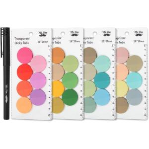 imageMr Pen Transparent Sticky Notes 560 Pcs Assorted Colors Round Translucent Sticky NotesSpring Meadow  Beach Joy