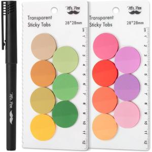 imageMr Pen Transparent Sticky Notes 560 Pcs Assorted Colors Round Translucent Sticky NotesSpring Meadow
