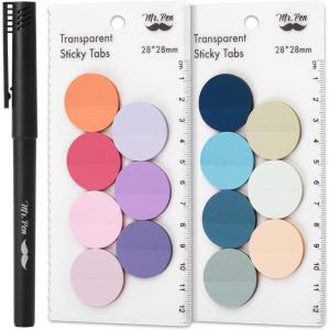imageMr Pen Transparent Sticky Notes 560 Pcs Assorted Colors Round Translucent Sticky NotesTransparent