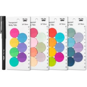 imageMr Pen Transparent Sticky Notes 560 Pcs Assorted Colors Round Translucent Sticky NotesVibrant