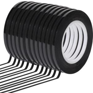 imageMr Pen Whiteboard Tape  8 Pack Assorted Colors Thin Dry Erase Board Accessories Chart ampamp Graphic TapeBlack
