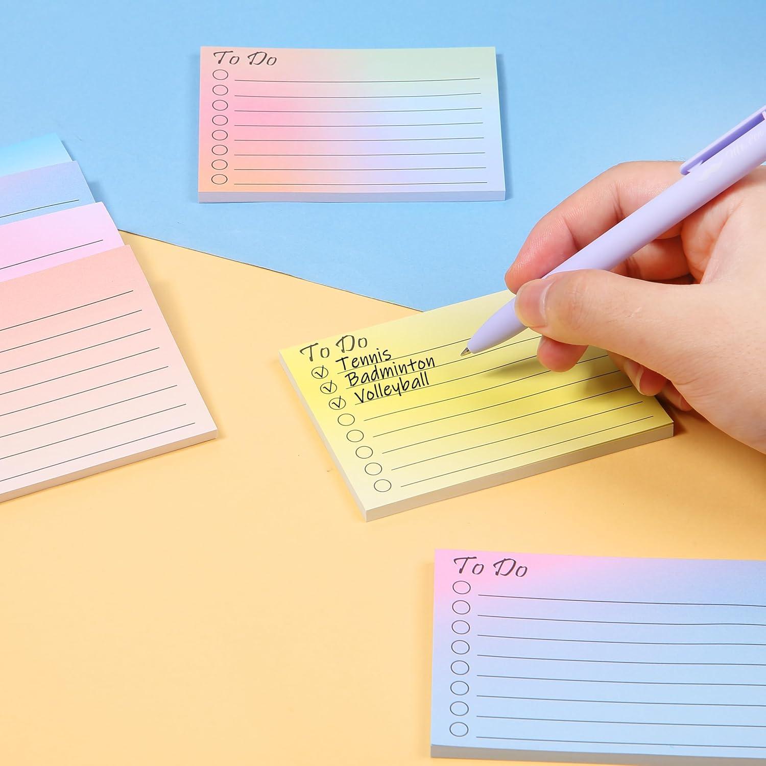 Mr. Pen- Assorted Color 4″x3″ Lined Sticky Notes, 360 Sheets, 9 Pads ...