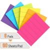 imageMr Pen Lined Sticky Notes 4x6 6 Pads 45 SheetsPad Pastel Color Sticky Notes with Lines Sticky Pads Sticky Note Pads Colorful Sticky Notes Stickies Notes Ruled Post StickiesVibrant
