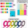 imageMr Pen Sticky Note and Tape Set Sticky Index Tabs Small Sticky Notes Highlighter Tape Colorful Sticky Tabs for Notebooks Mini Sticky Notes Highlighter Strips Page Markers