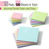 imageMr Pen Sticky Notes Set  Assorted Sizes 15 Pc Bright Colored Sticky PadsB Pastel